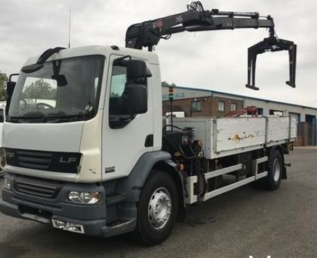 2007 56 Euro 4 DAF 55 Dropside Flatbed with Crane